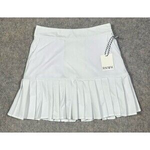 Renwick Pleat Bottom Skort Womens 0 White Golf Performance Pickleball Tennis